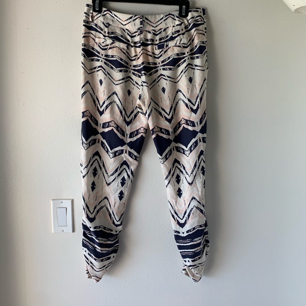 Parker pink and navy silk pants